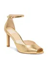 Dolce Vita Serlo Heels Gold Crinkle Patent In Gold