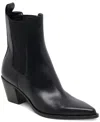 Dolce Vita Shadie Pointed Toe Chelsea Boot In Black Leather