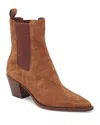 Dolce Vita Shadie Pointed Toe Chelsea Boot In Brown Suede