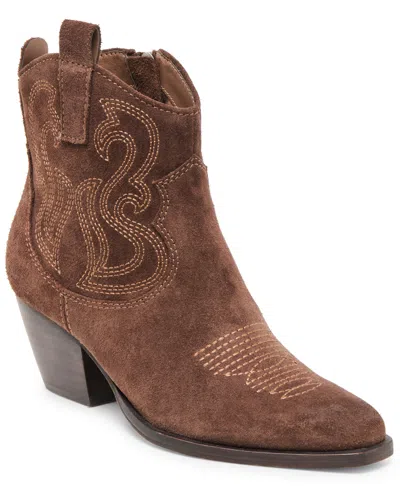 Dolce Vita Women's Shania H2o Pull-on Western Booties In Brown