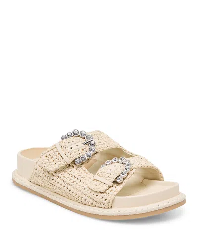 DOLCE VITA WOMEN'S SHAUNY CRYSTAL BUCKLED SLIDE SANDALS