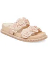 Dolce Vita Sherla Two-strap Platform Sandal In Blush,praline Raffia