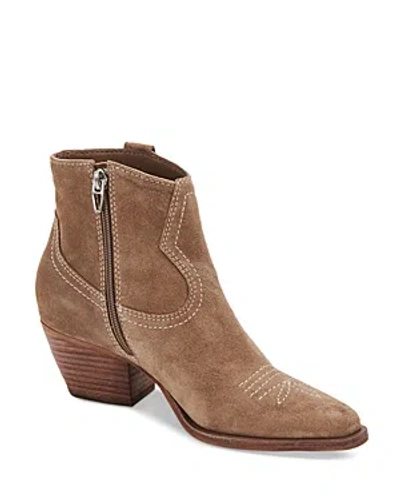 Dolce Vita Women's Silma Western Booties In Truffle Suede