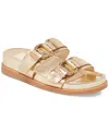 Dolce Vita Soya Platform Sandal In Gold Distressed Leather