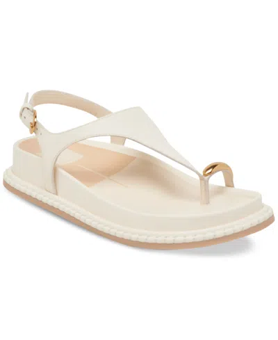 DOLCE VITA WOMEN'S STEFAN TOE RING THONG JEWELRY FOOTBED FLAT SANDALS