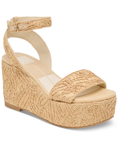 Dolce Vita Women's Talisa Macrame Wedge Sandals In Natural Macrame