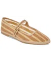 Dolce Vita Tameka Ballet Flats Tan Stripe Mesh In Tan Stripe Mesh