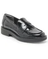 Dolce Vita Tiggy Loafers Midnight Crinkle Patent In Black