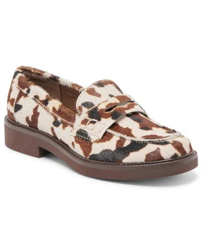 Dolce Vita Tiggy Loafers Cocoa Taurus Calf Hair In Multi