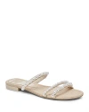 Dolce Vita Tinker Pearl Womens Embellished Faux Leather Block Heel In Vanilla Pearls