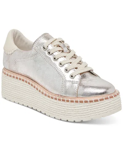 Dolce Vita Twain Platform Sneaker In Silver