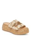 Dolce Vita Wanika Jute Platform Slide Sandal In Sand Nubuck