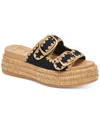 Dolce Vita Wanika Jute Platform Slide Sandal In Onyx Nubuck