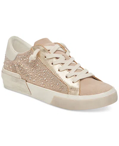 Dolce Vita Women's Zina Lace Up Sneakers In Gold Crystal