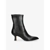 Dolce Vita Womens Black Arya Leather Heeled Ankle Boots Eur 38/5 Uk In Black