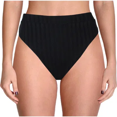 Dolce Vita Womens Banded Solid Swim Bottom Separates In Black