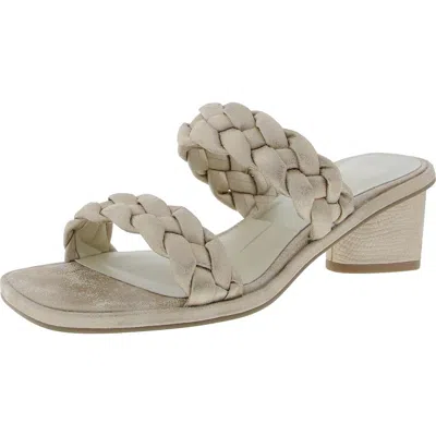 Dolce Vita Womens Braided Man Made Mule Sandals In Gold