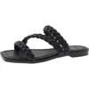 Dolce Vita Womens Faux Leather Open Toe Flatform Sandals In Black
