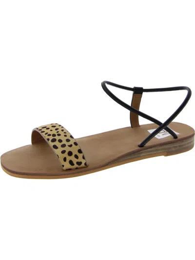Dolce Vita Womens Calf Hair Ankle Strap Slingback Sandals In Multi