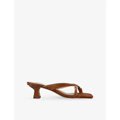 Dolce Vita Brevel Strappy Low Heeled Sandals In Brown