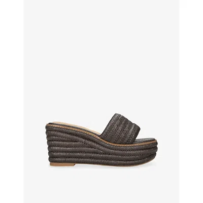 Dolce Vita Womens  Throne Raffia Platform Mules In Multi