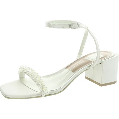 Dolce Vita Womens Embellished Ankle Strap In White