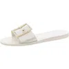 Dolce Vita Womens Embellished Flat Slide Sandals In White