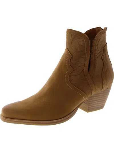 Dolce Vita Womens Embossed Western Booties In Beige