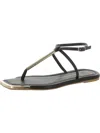 DOLCE VITA WOMENS FAUX LEATHER ADJUSTABLE THONG SANDALS