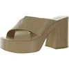 Dolce Vita Womens Faux Leather Criss-cross Slide In Pink