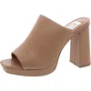 Dolce Vita Womens Faux Leather Mule Sandals In Brown