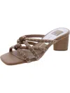Dolce Vita Womens Faux Leather Slip On Mule Sandals In Multi