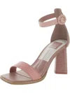 DOLCE VITA WOMENS LEATHER ANKLE STRAP HEELS