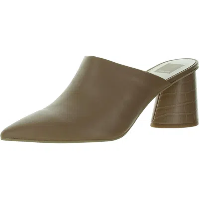 Dolce Vita Womens Leather Slip On Mules In Multi