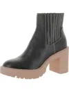 DOLCE VITA WOMENS LEATHER WEDGE ANKLE BOOTS