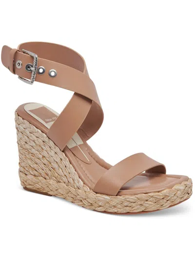 Dolce Vita Womens Leather Wedge Sandals In Multi