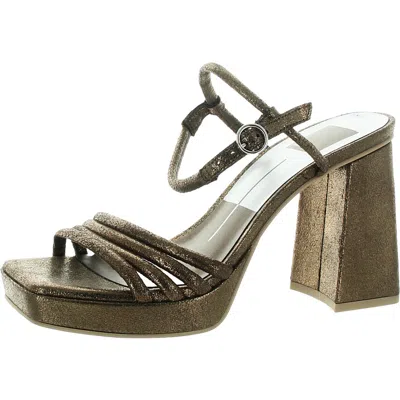 Dolce Vita Womens Metallic Block Heels In Gold