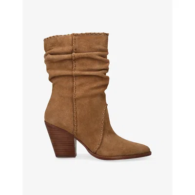 Dolce Vita Womens Mid Brown Julith Suede High-leg Boots Eur 42/ 9 Uk