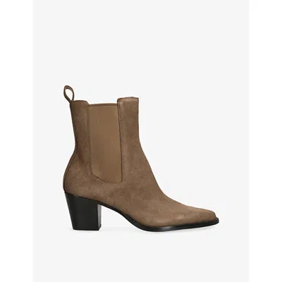 Dolce Vita Womens Mid Brown Shadie H2o Suede Heeled Ankle Boots Eur 41 / 8 Uk