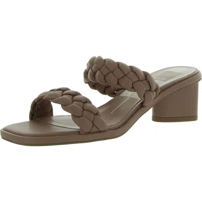 Dolce Vita Womens Slip On Kitten Heel Block Heel In Beige