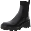 Dolce Vita Womens Solid Faux Leather Ankle Boots In Black