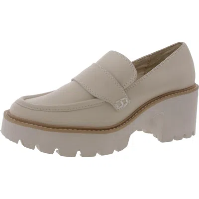 Dolce Vita Womens Solid Platform Heels In White