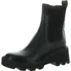 Dolce Vita Womens Solid Faux Leather Ankle Boots In Black