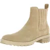 Dolce Vita Womens Stretch Suede Chelsea Boots In Beige