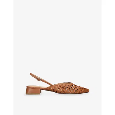 Dolce Vita Womens Tan Birdie Leather Slingbacks Eur 36 / 3 Uk In Brown