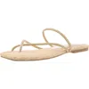 Dolce Vita Womens Textured Woven Flip-flops In Beige