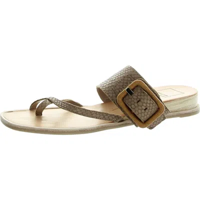 Dolce Vita Womens Toe Loop Flip-flops In Beige