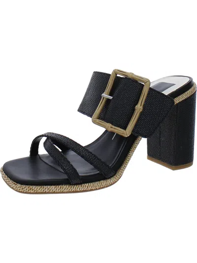 Dolce Vita Womens Woven Manmade Mule Sandals In Black