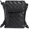 Dolce Vita Woven Crossbody Bag In Black