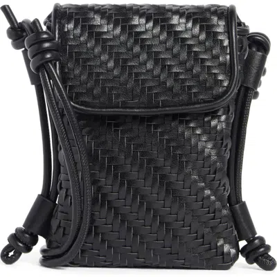 Dolce Vita Woven Crossbody Bag In Black